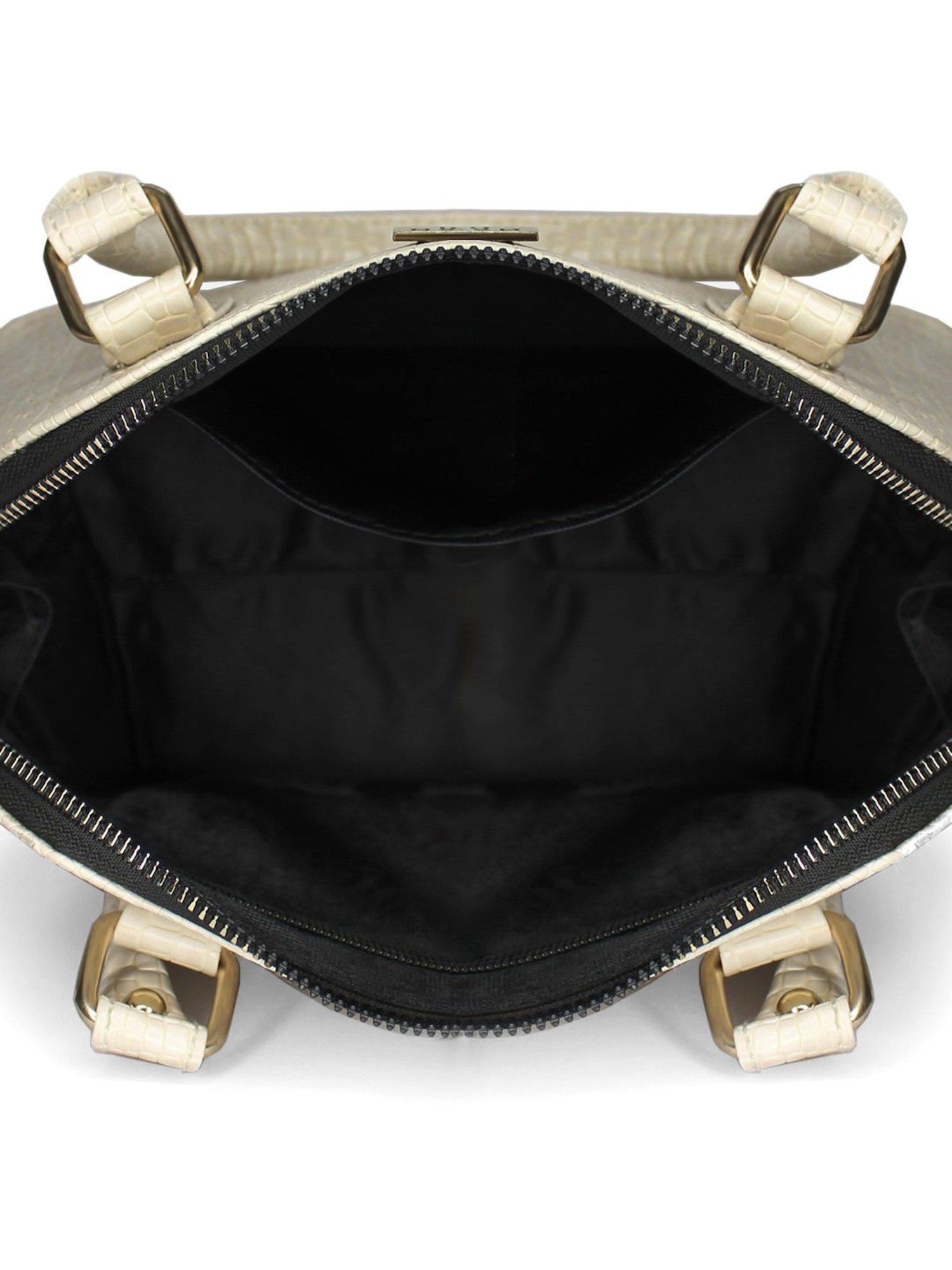 Modern Myth Beige Textured Medium Handbag