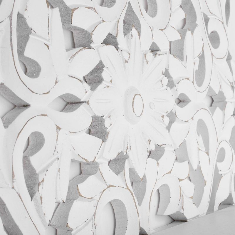 Floating Coat/Hat Hook Wall Rack Shelf White - Crystal Art Gallery