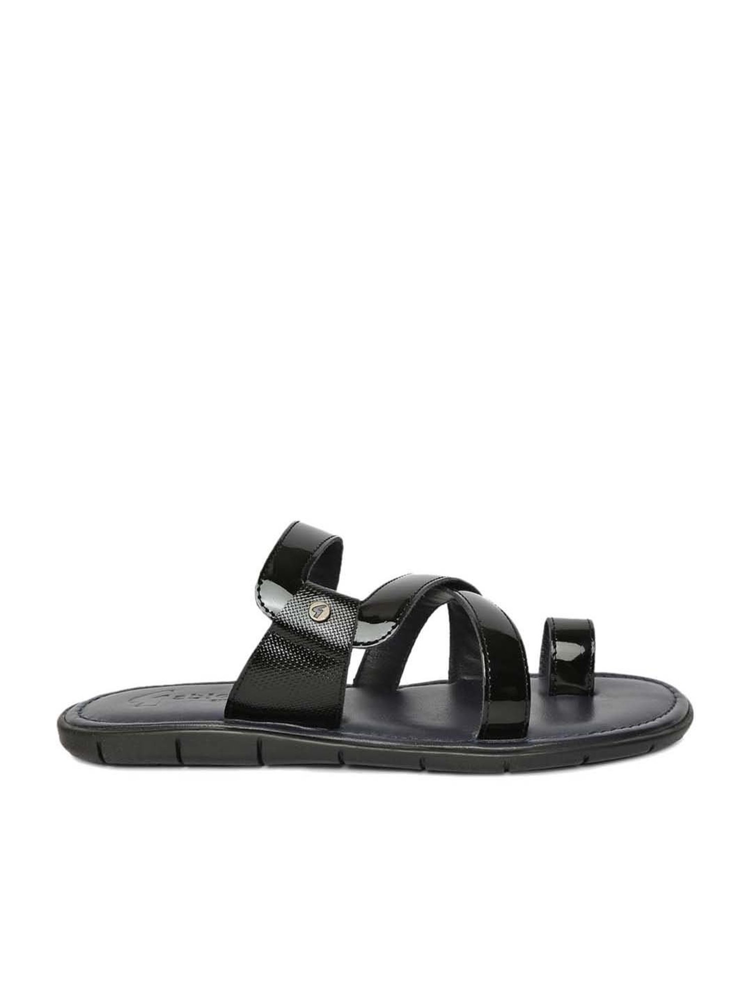 Gabicci Men's Black Toe Ring Sandals