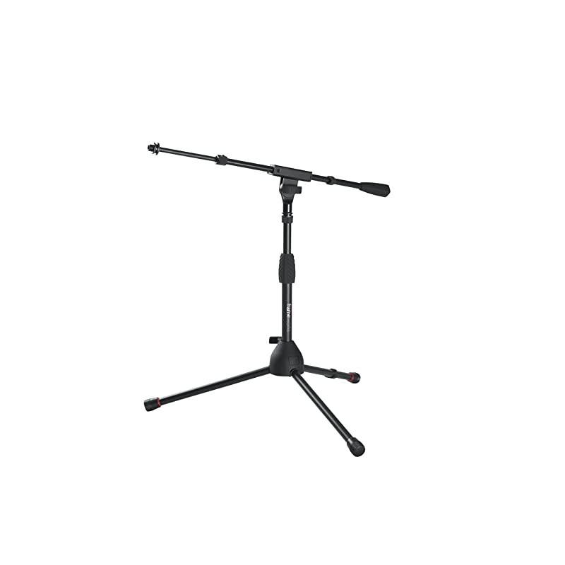 Short Tripod Base Microphone Stand with Soft Grip Twist Clutch Boom Arm and Both 38quot and 58quot Adapters GFWMIC2621