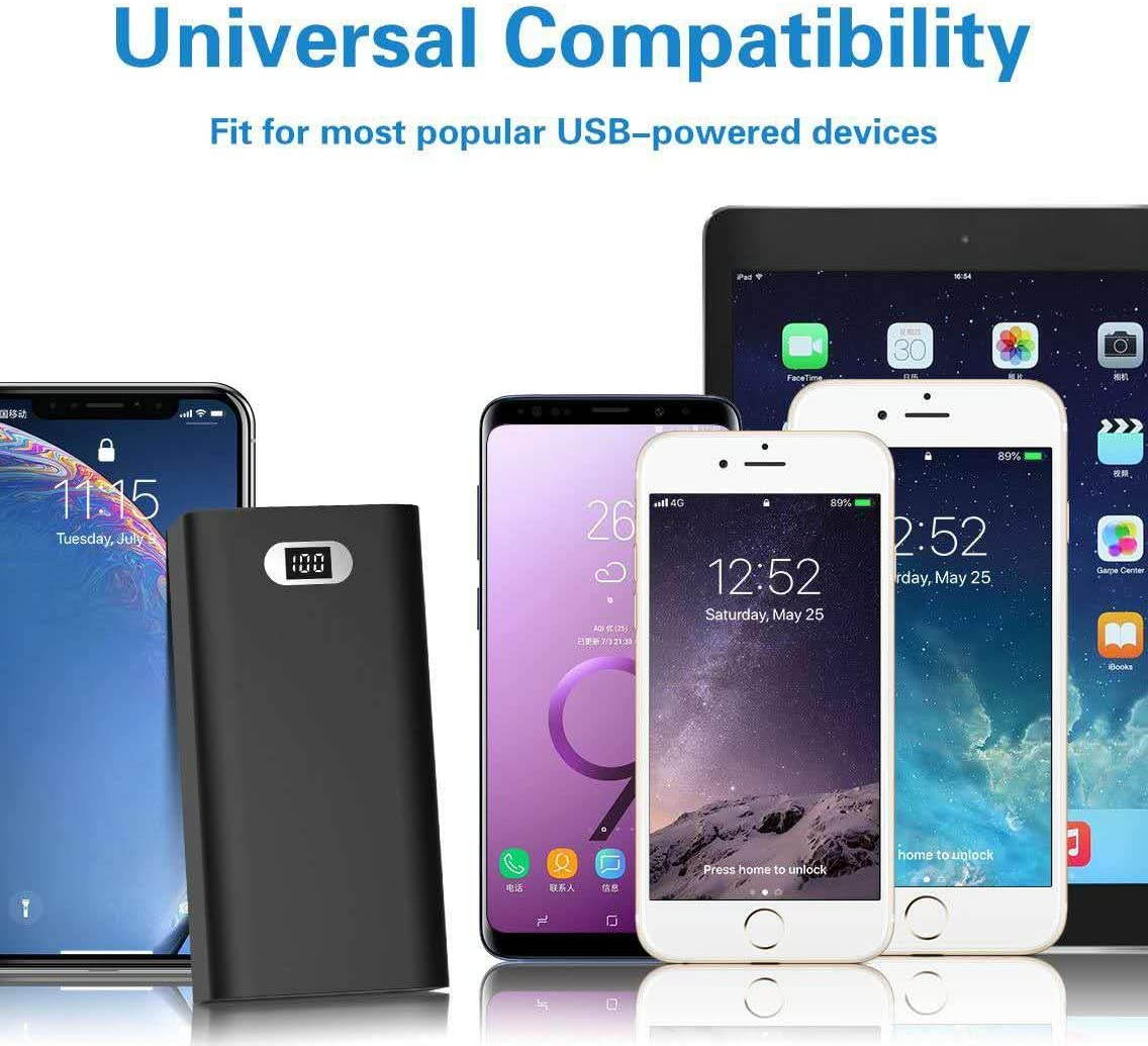 Portable Charger 30000mAh Power Bank External Battery Pack with LCD Digital Display Triple Intput and Dual Output Ports Compatible with All Smart Cell Phone, iPad and More