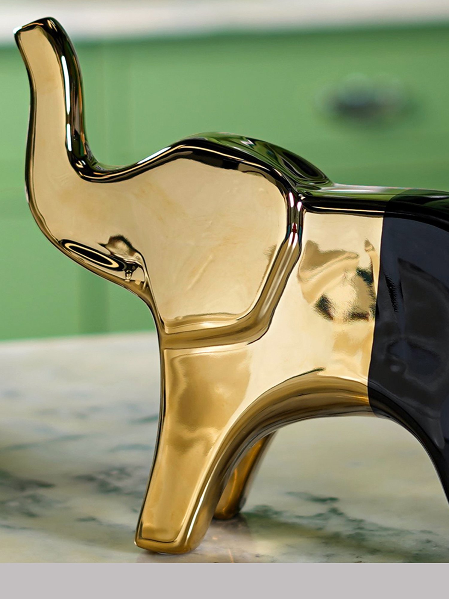 The Artment Nordic Elegance Gold Elephant Sculpture