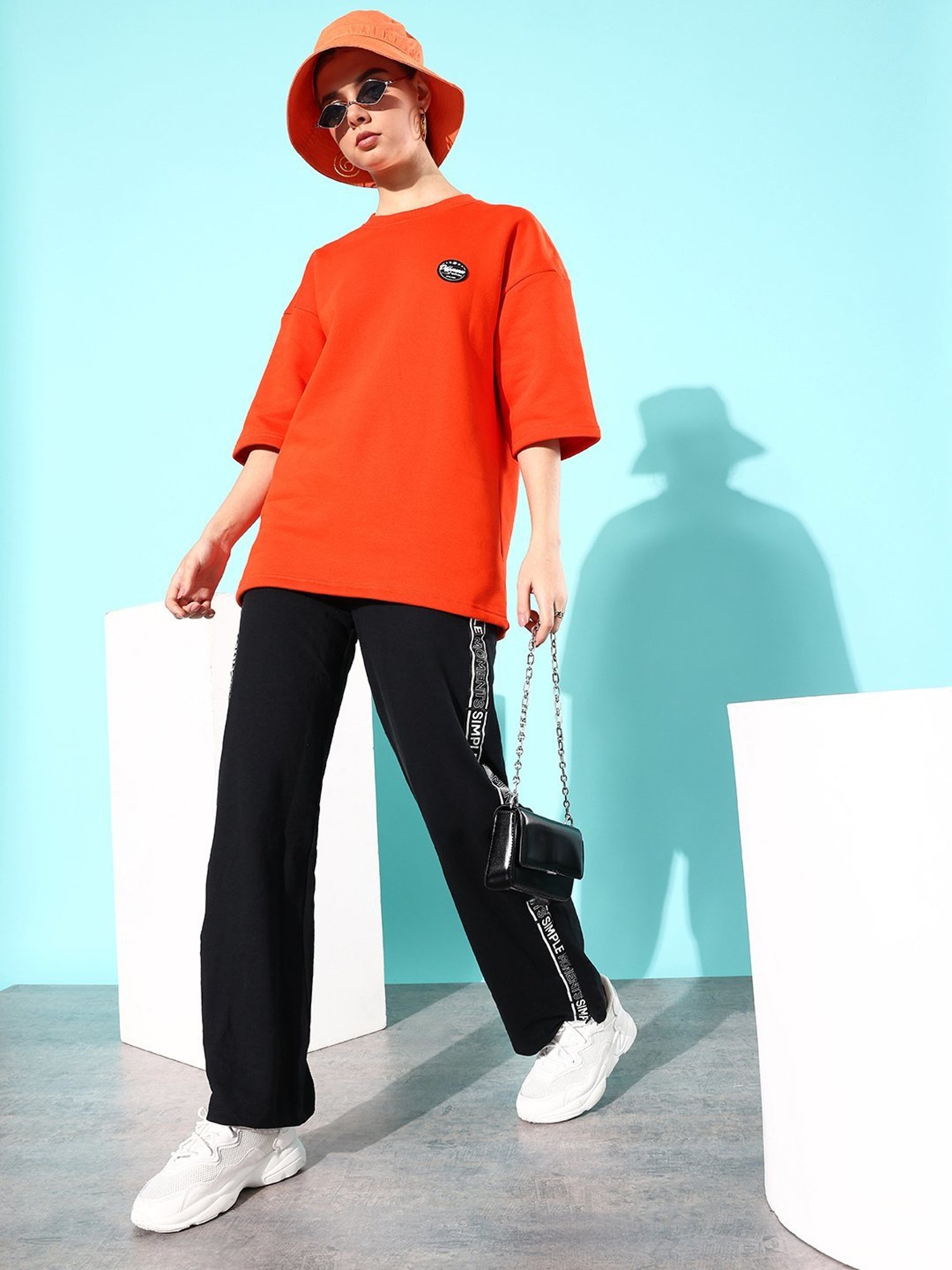 Difference of Opinion Orange Fleece Oversized Sweatshirt