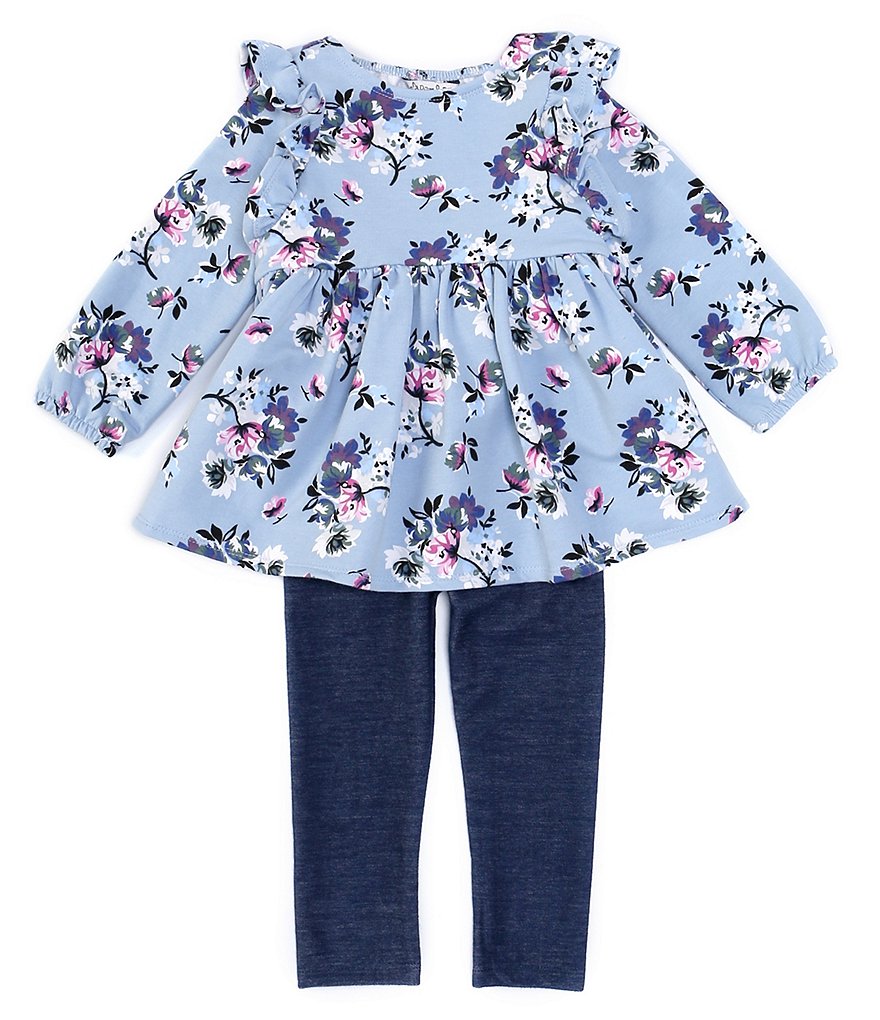 Pippa & Julie Baby Girls 12-24 Months Long-Sleeve Floral Tunic & Leggings Set