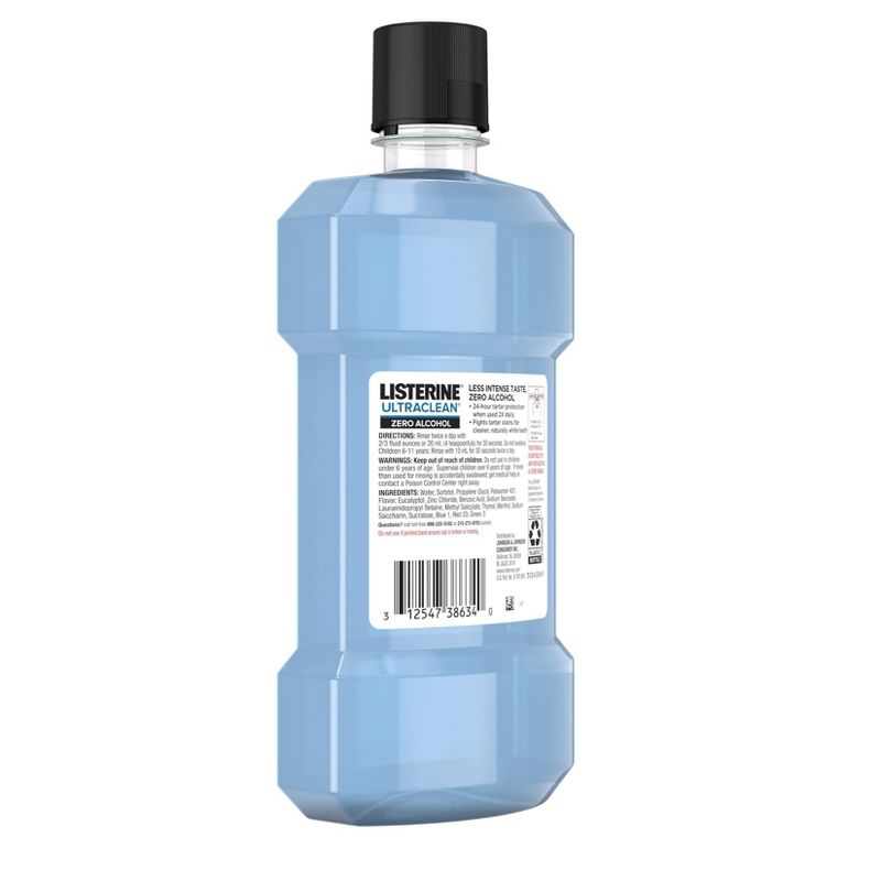 Listerine Ultraclean Zero Arctic Mint Mouthwash - 16.9 fl oz