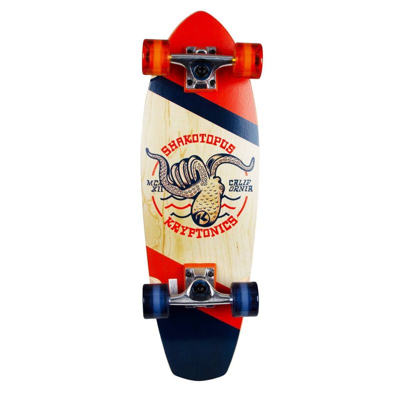 Kryptonics 27" Shakotopus Cruiser Board - Orange/Blue/Black