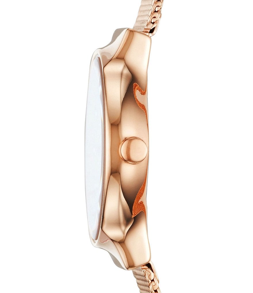 Skagen Freja Rose Gold Tone Steel-Mesh Watch