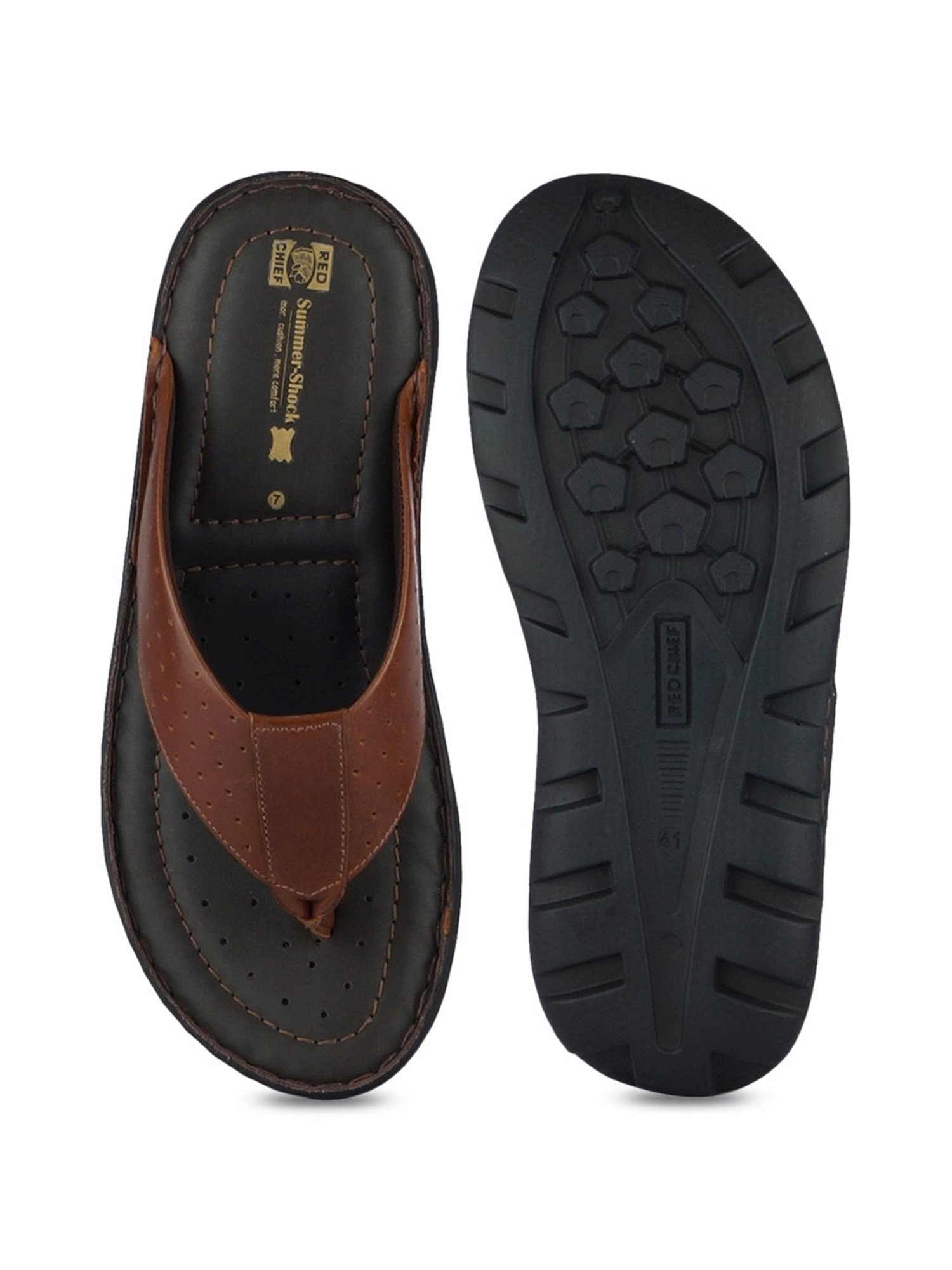Red Chief Men's Brown Thong Sandals