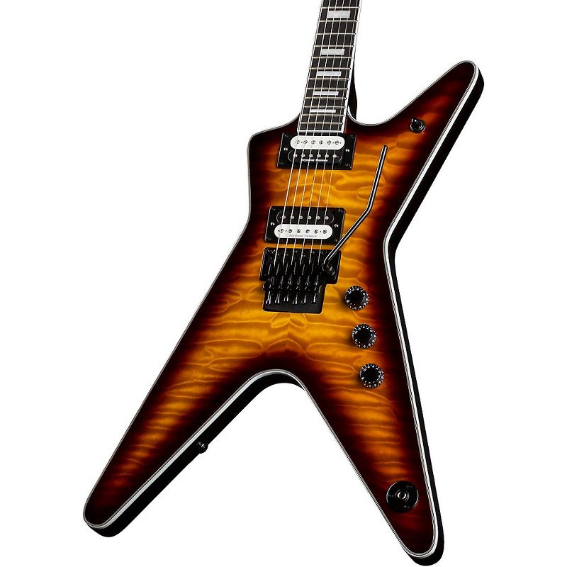 Dean ML Select Floyd Quilt-top Electric Guitar Transparent Brazilia