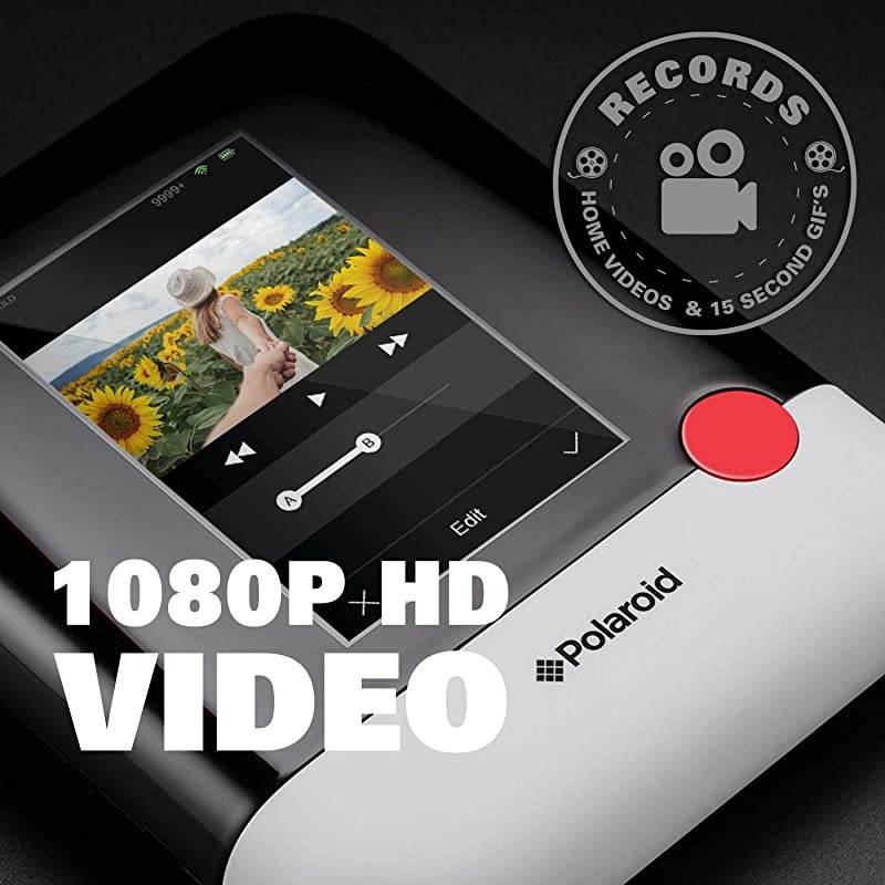 Pop Wireless Portable Instant 3x4 Photo Printer & Digital 20MP Camera with Touchscreen Display (Blue) Built-in Wi-Fi, 1080p HD Video