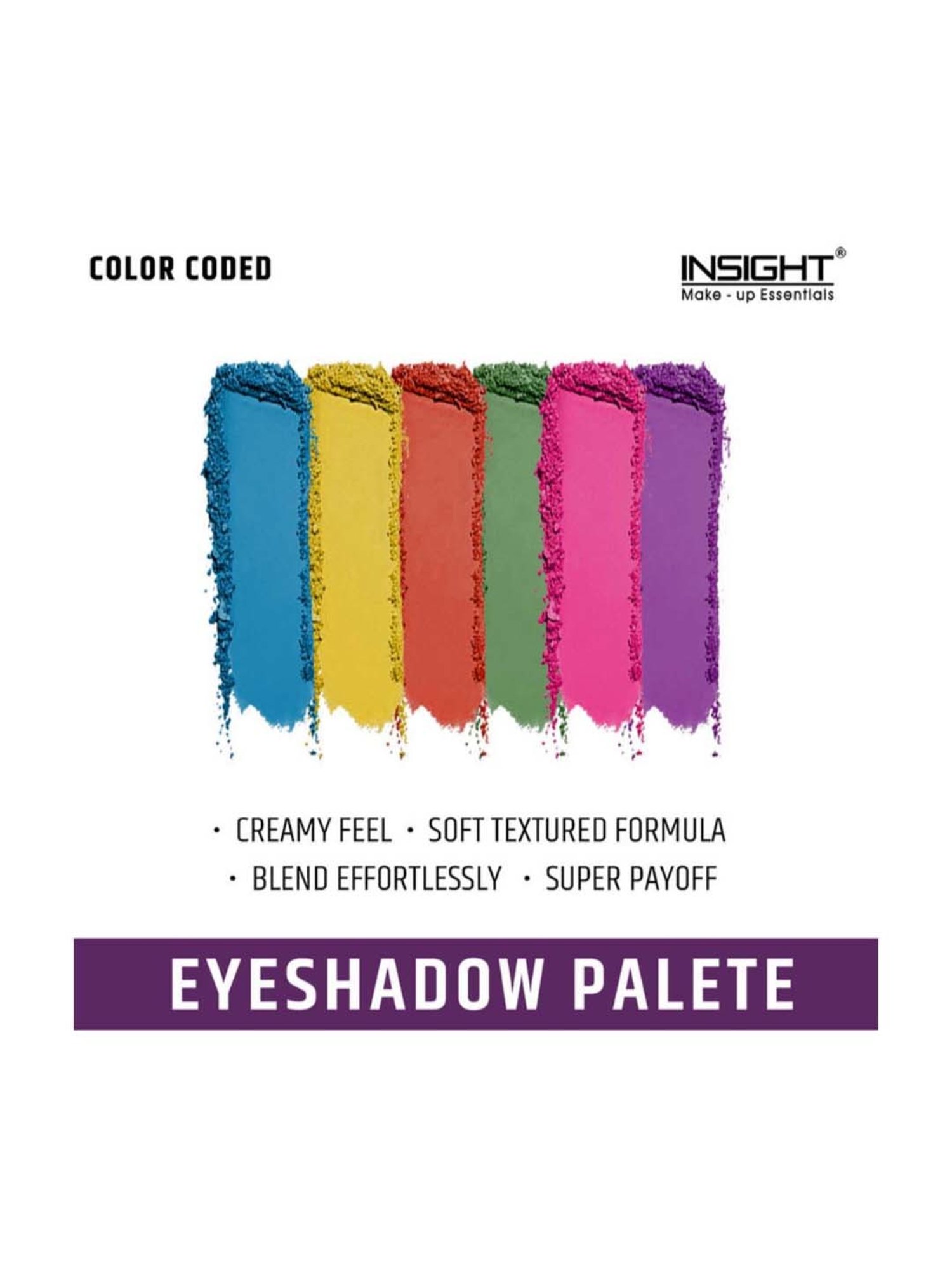 Insight Cosmetics Show Time Eyeshadow Palette Color Coded - 15 gm