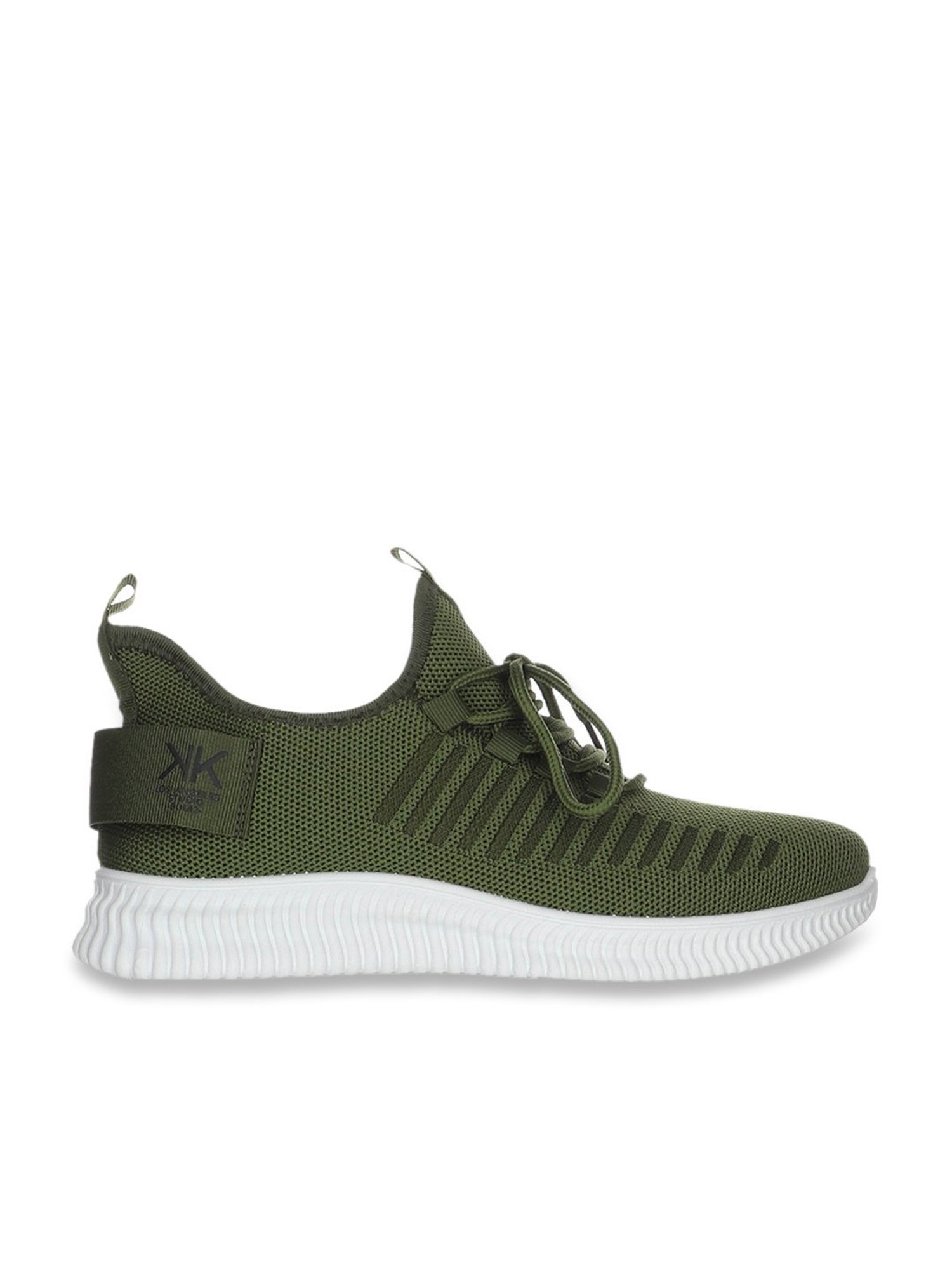 Kendall + Kylie Women's EZORA Low Top Lace Up Green Sneakers