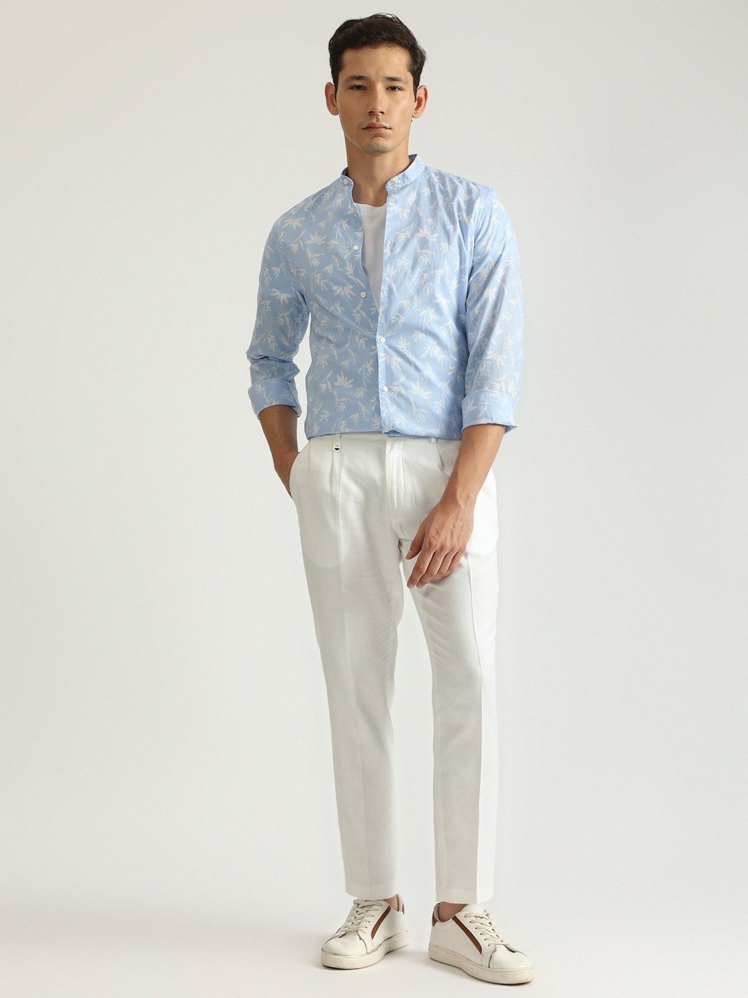 Antony Morato Cream Carrot Fit Texture Trousers