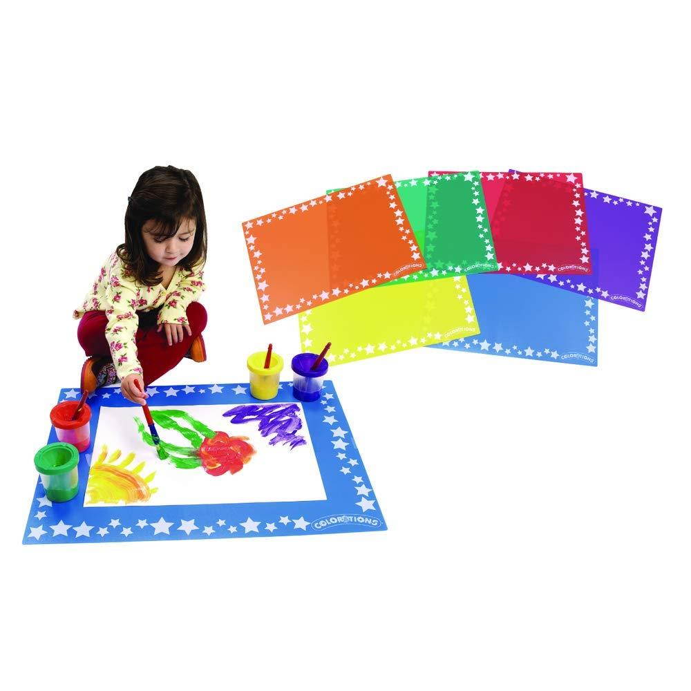Colorations Tidy Keep-It-Clean Plastic Art Mats (Pack of 6)