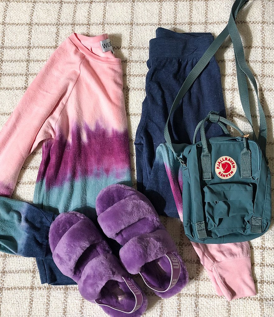 WILDFOX Knit Raglan Crew Neck Coordinating Dip Dye Pullover