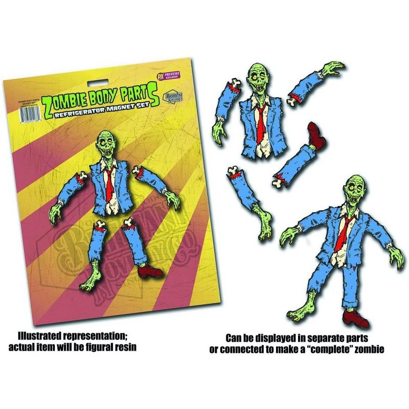 EMCE Toys Zombie Body Parts Refrigerator Magnet Set