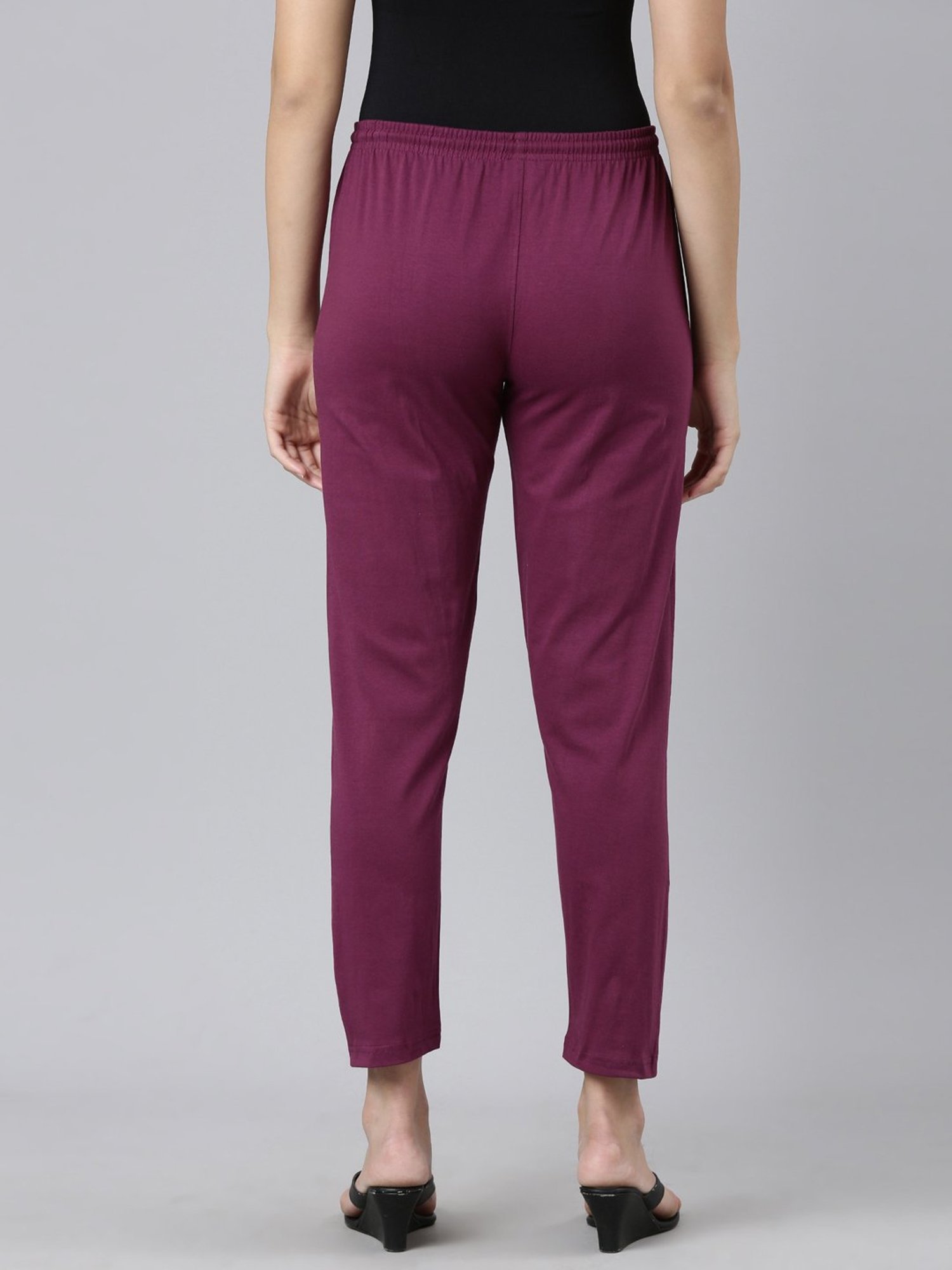 Kryptic Black & Maroon Regular Fit Trackpants (Pack Of 2)