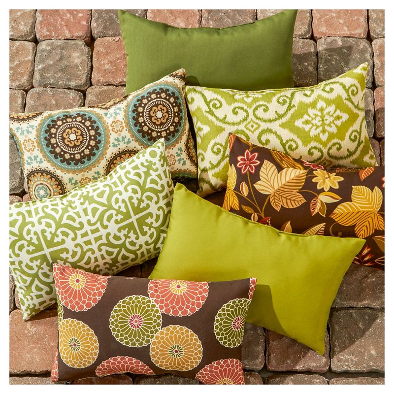 Set of 2 Timberland Floral Outdoor Rectangle Throw Pillows - Kensington Garden