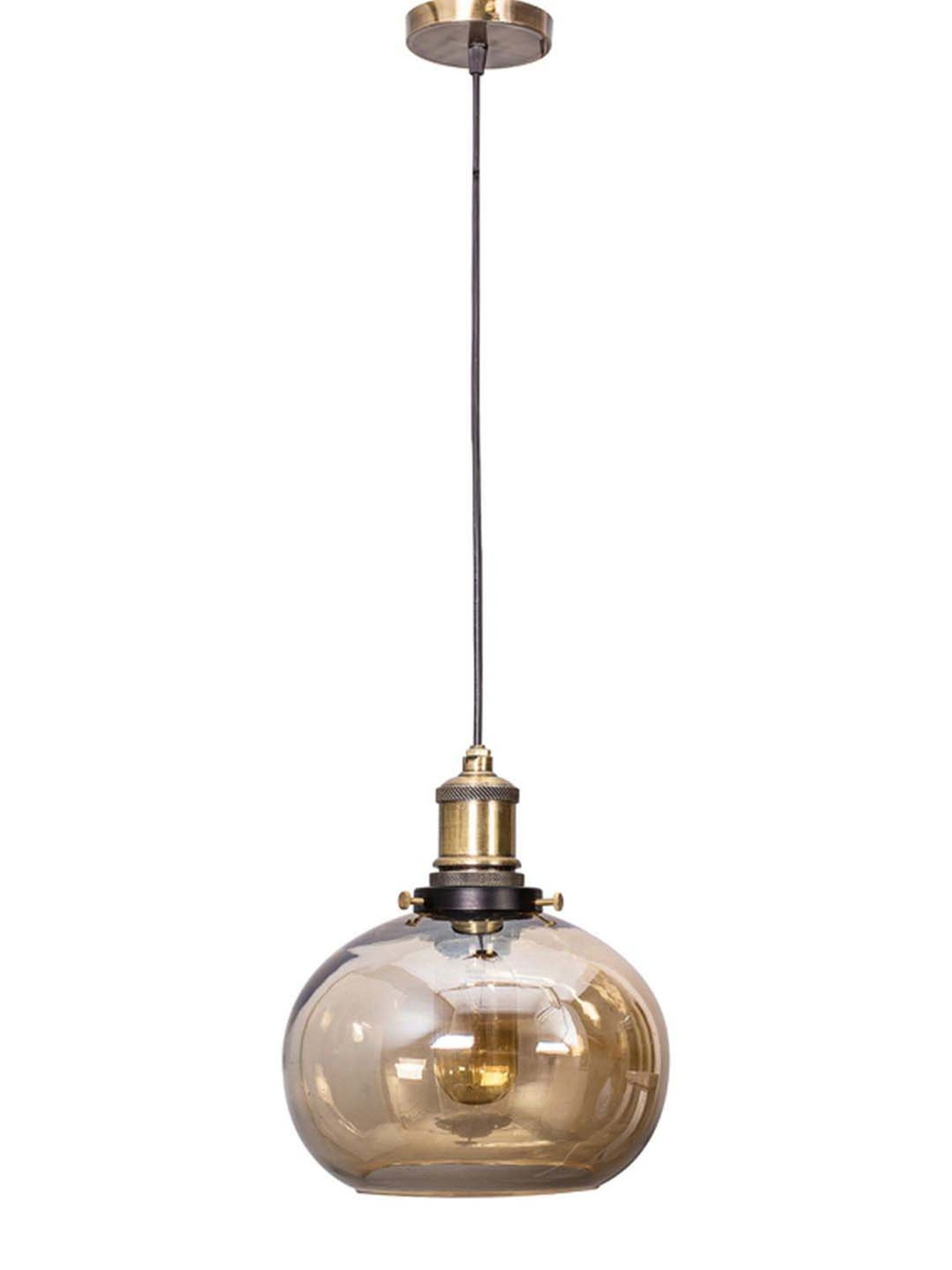 Fos Lighting Contemporary Lustrous Glass Bowl Hanging Light - Set of 1