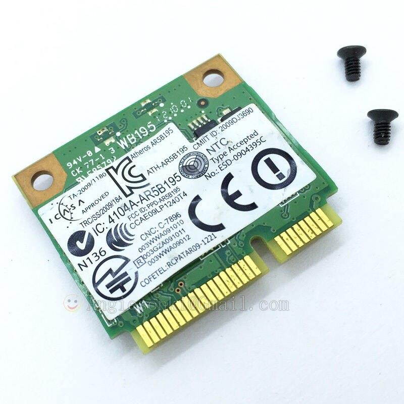 DW1702 Wireless Wifi N Bluetooth Half Mini-PCI-E WLAN Card for Dell 14R N4110 N4120 Atheros Ar5b195 802.11b/g/n
