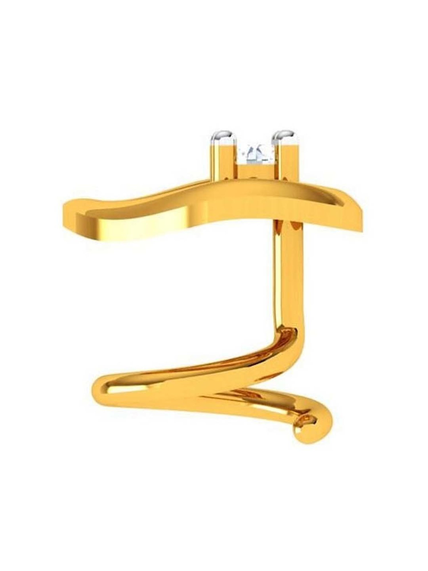 P.C. Chandra Jewellers 22k Gold Yellow Nosepin