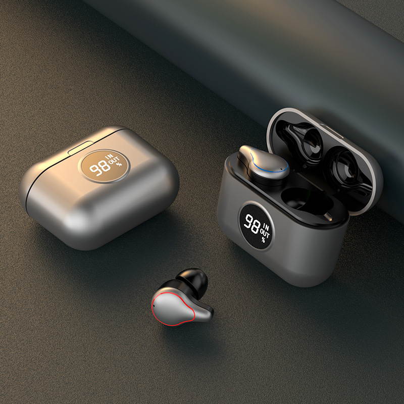 TWS True Wireless Earbuds Noise Canceling Earpiece Portable Bloototh Earphone Handsfree Sport Headset With Charging Case for Cell Phones
