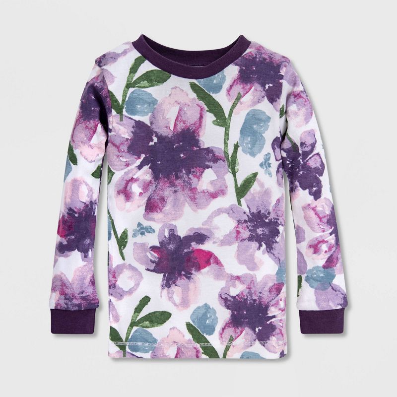 Burt's Bees Baby® Toddler Girls' 2pc Organic Cotton Pajama Set - Purple 5T