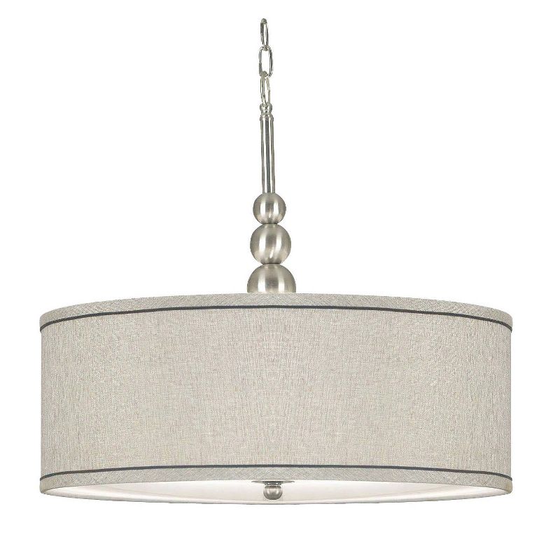 Kenroy Home Brushed Steel Finish Margot 3 Light Pendant
