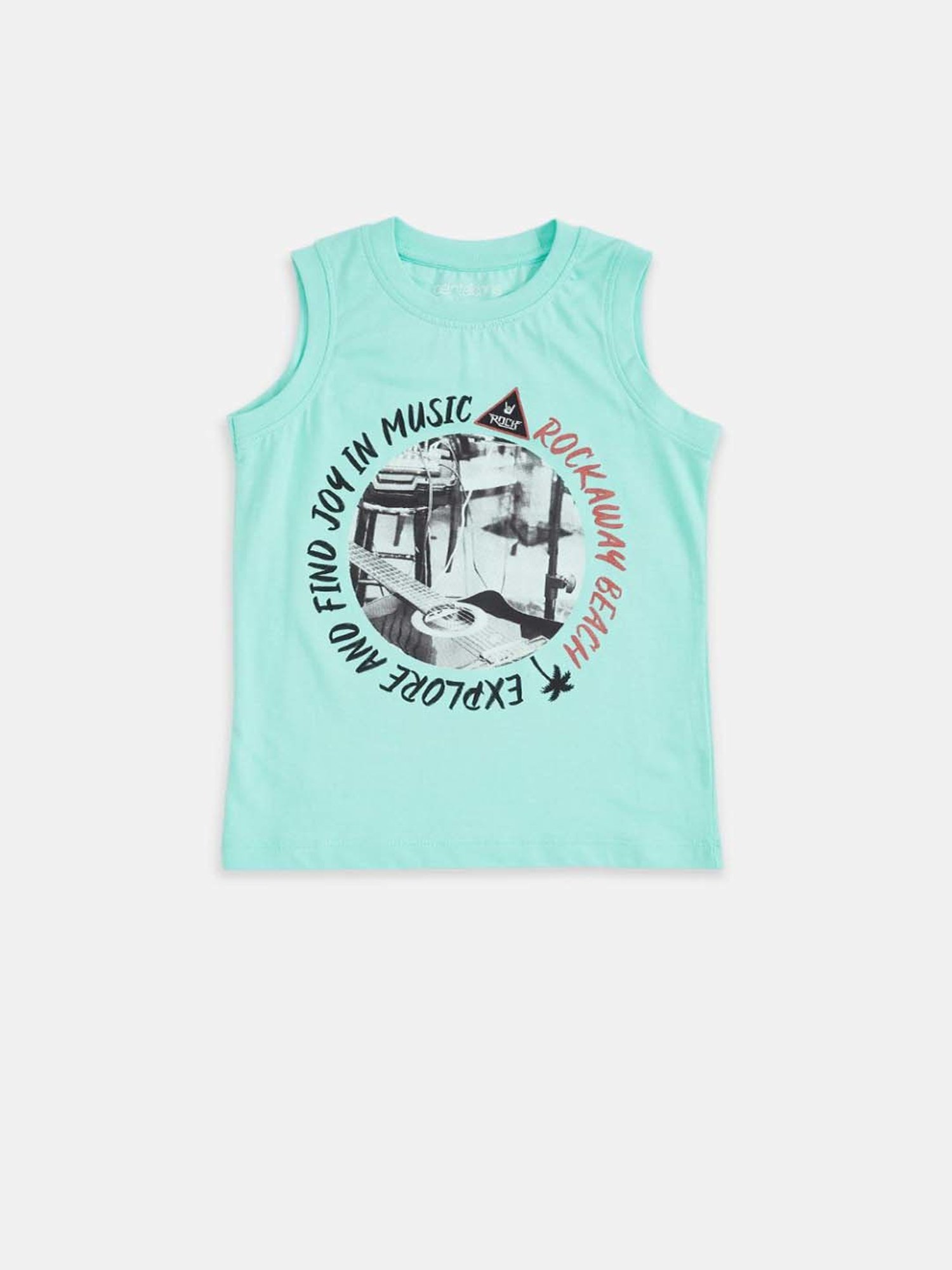 Pantaloons Baby Kids Blue Cotton Printed T-Shirt