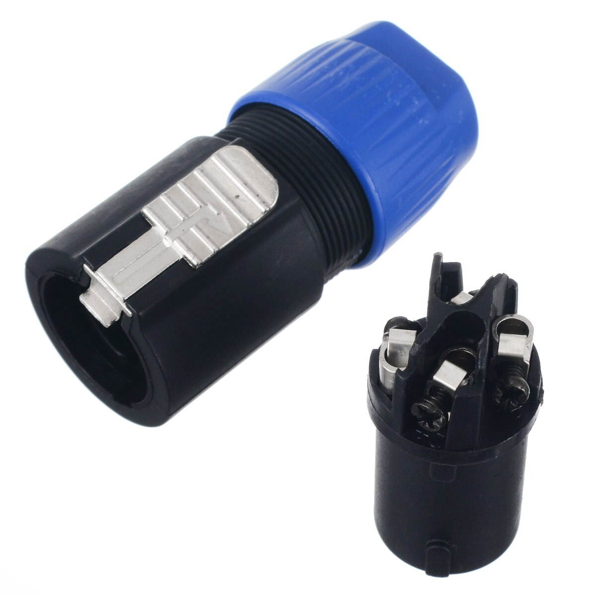 10pcs/set  Speakon 4 Pin Male Plug Compatible Audio Cable Connectors Blue Male Plug For Speakon