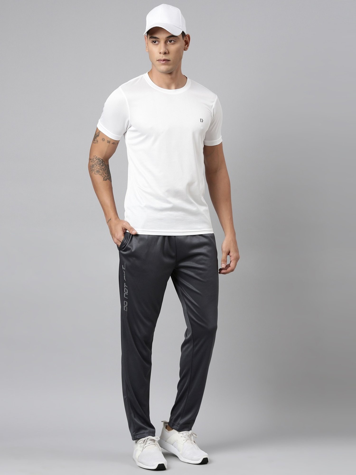 Dixcy Scott Originals Grey Cotton Regular Fit Sports Trackpants
