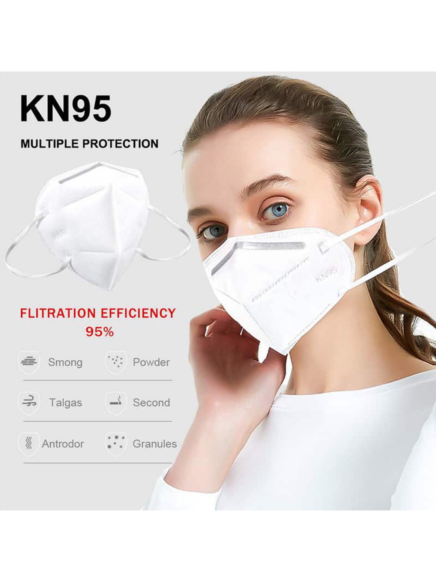 Copper Compression Infused Face Mask - Black - L/XL