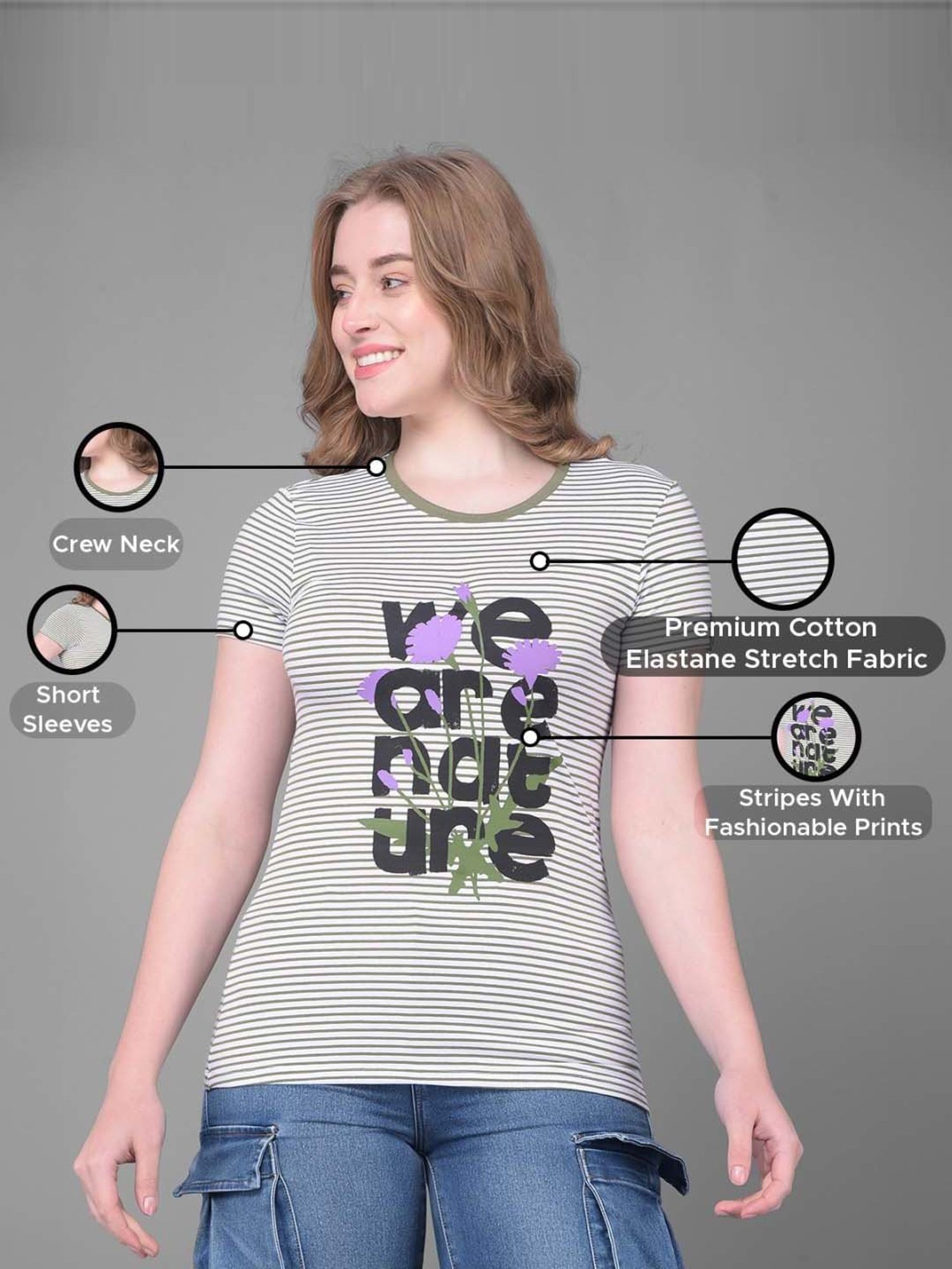 Dollar Black & Green Cotton Striped Sports T-Shirt - Pack Of 2