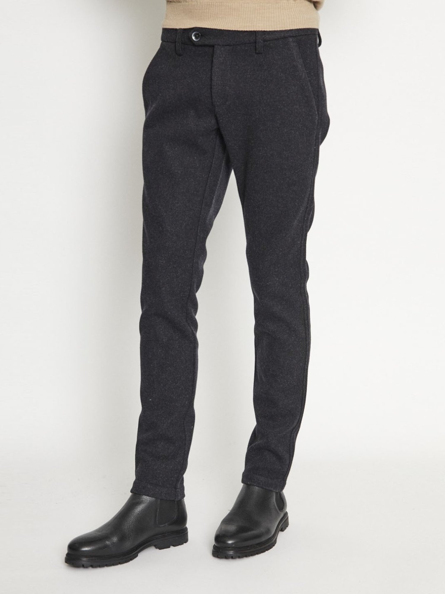 Bruun & Stengade Grey Slim Fit Trousers