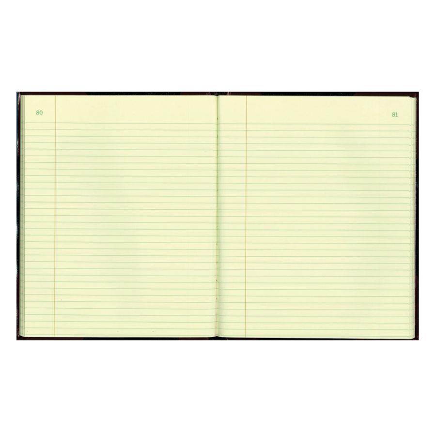 Texthide Record Book, Black/burgundy, 300 Green Pages, 10 3/8 X 8 3/8