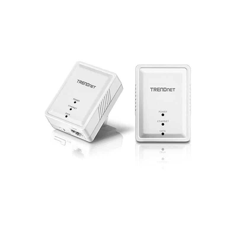 Powerline 500 AV Nano Adapter Kit TPL406E2K Includes 2 x TPL406E Adapters Cross Compatible with Powerline 600500200Windows 10 81 8 7 Vista XP Ethernet Port Plug Play Install White