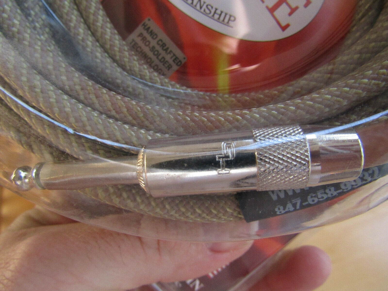 CBI BRAIDED TWEED GUITAR INSTURMENT CABLE / CORD 20' FOOT - G & H ENDS