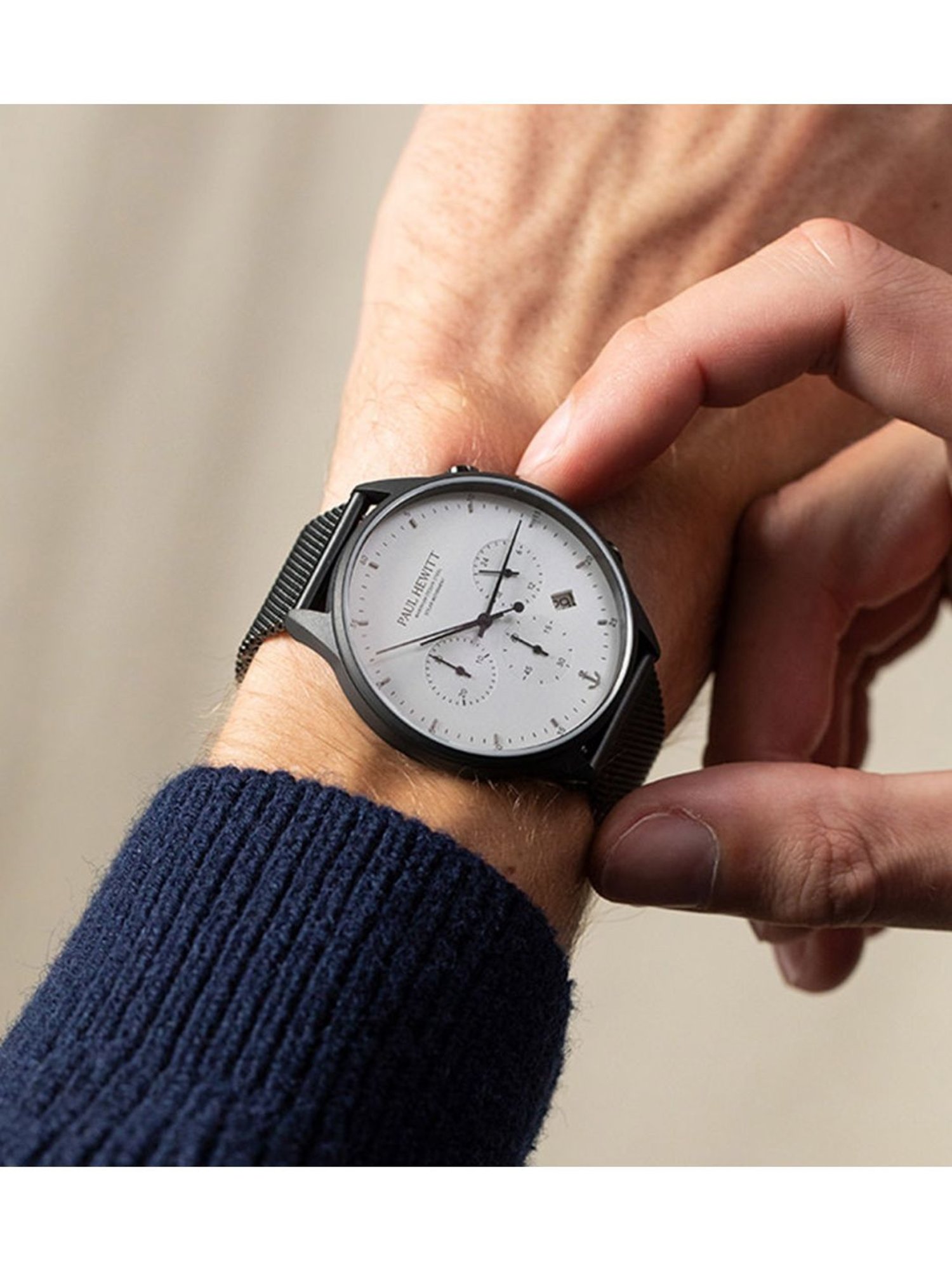 Paul Hewitt PH-W-0300 CHRONO Chronograph Solar Powered Watch for Men