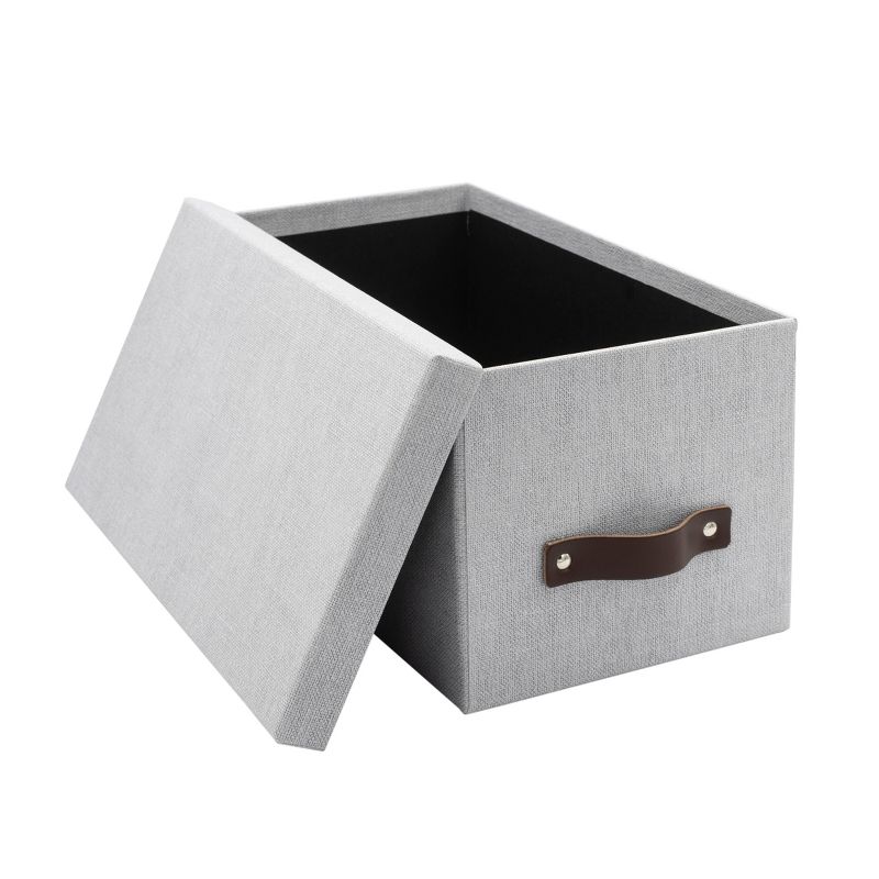 Set of 3 Silvia Canvas Media Box Ash - Bigso Box of Sweden