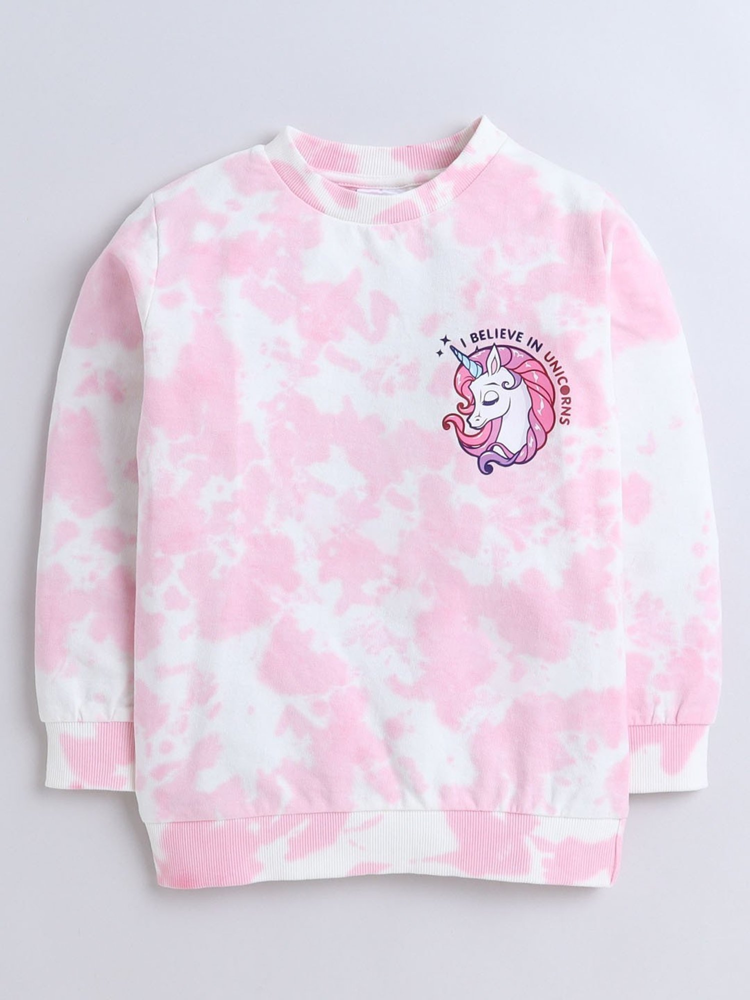 BUMZEE Pink Girls  Full Sleeves Cotton Sweatshirt Age - 2-3 Years