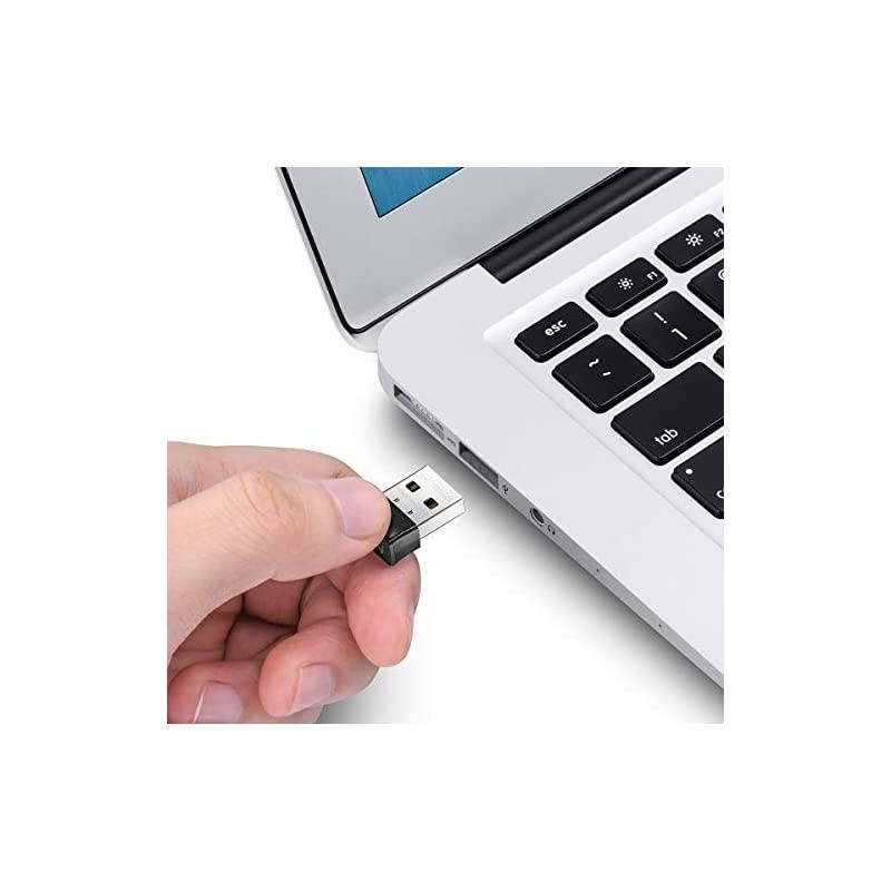 650Mbps Nano Size USB WiFi Adapter, Dual Band 5GHz/2.4GHz Wireless Adapter for PC or Laptop, Windows, Mac OS