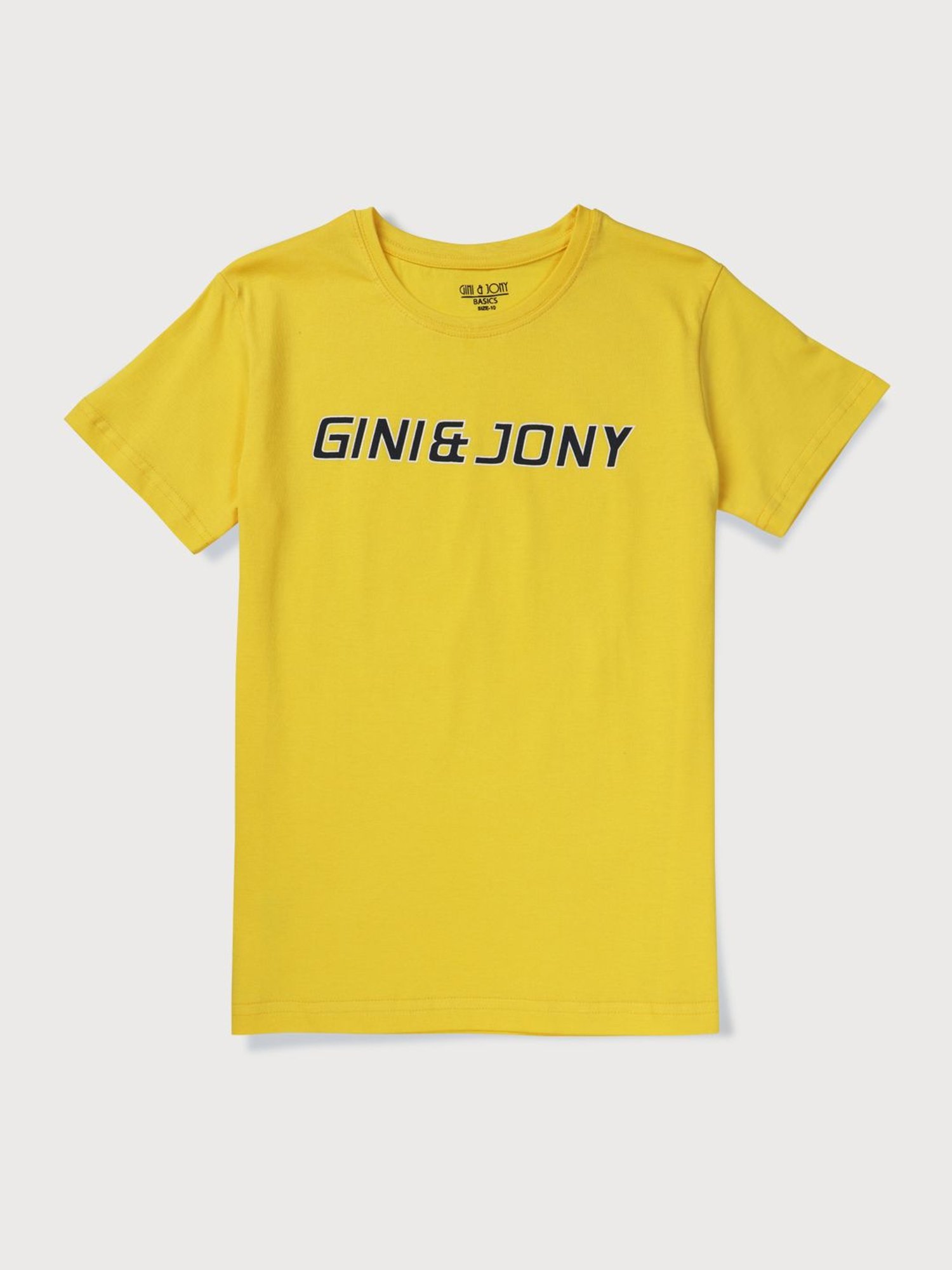 Gini & Jony Kids Yellow Printed T-Shirt