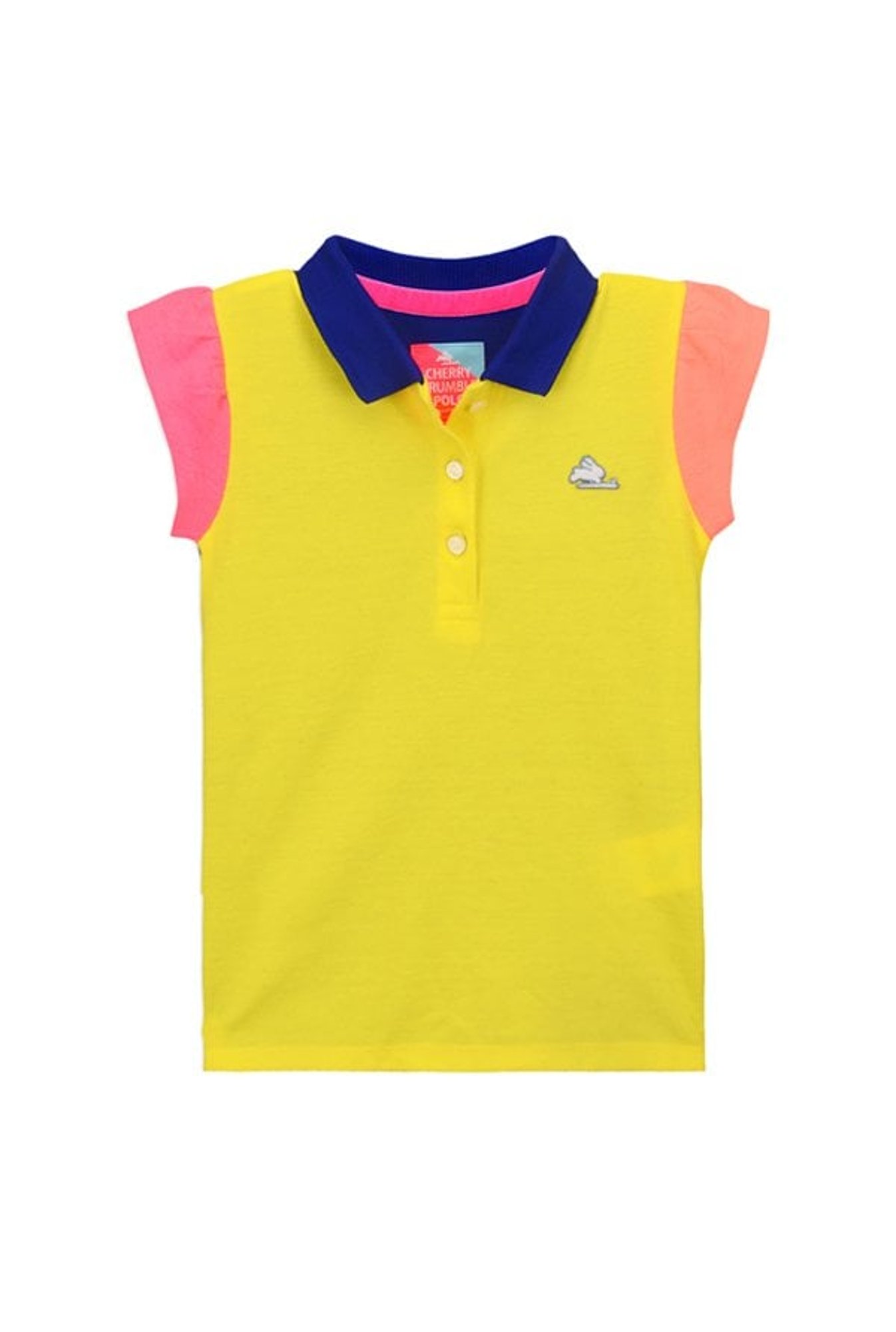 Cherry Crumble By Nitt Hyman Kids Yellow Solid Polo T-Shirt