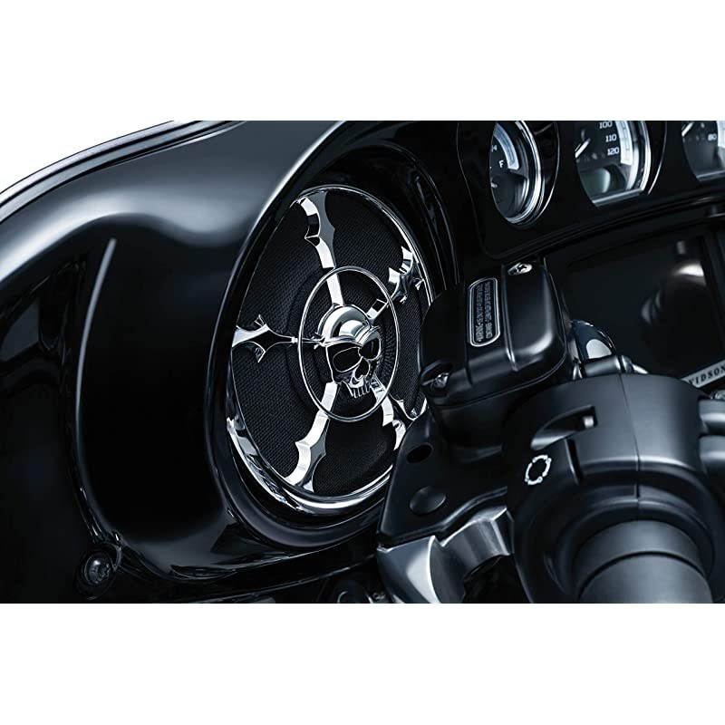 7373 Chrome Front Fairing Speaker Grills for 201419 HarleyDavidson Motorcycles Zombie Pack of 2