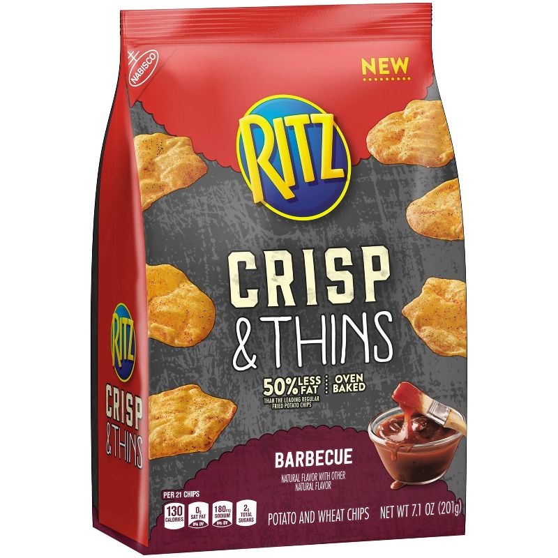 Ritz Crisp and Thins BBQ Potato and Wheat Chips - 7.1oz