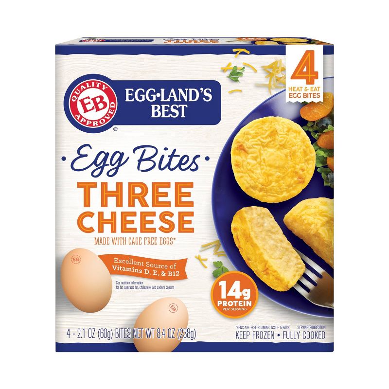 Eggland's Best Cage Free Three Cheese Frozen Egg Bites - 4ct