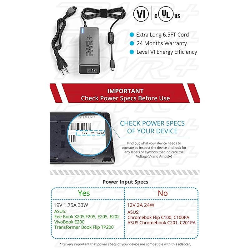 Extra Long 12 Ft 2 Slot Polarized AC Power Cord for Vizio Sharp Sony Sanyo HDTV Smart LED TV 2 Prong NEMA115P to IEC320C7 Plug Universal Replacement Wall Cable