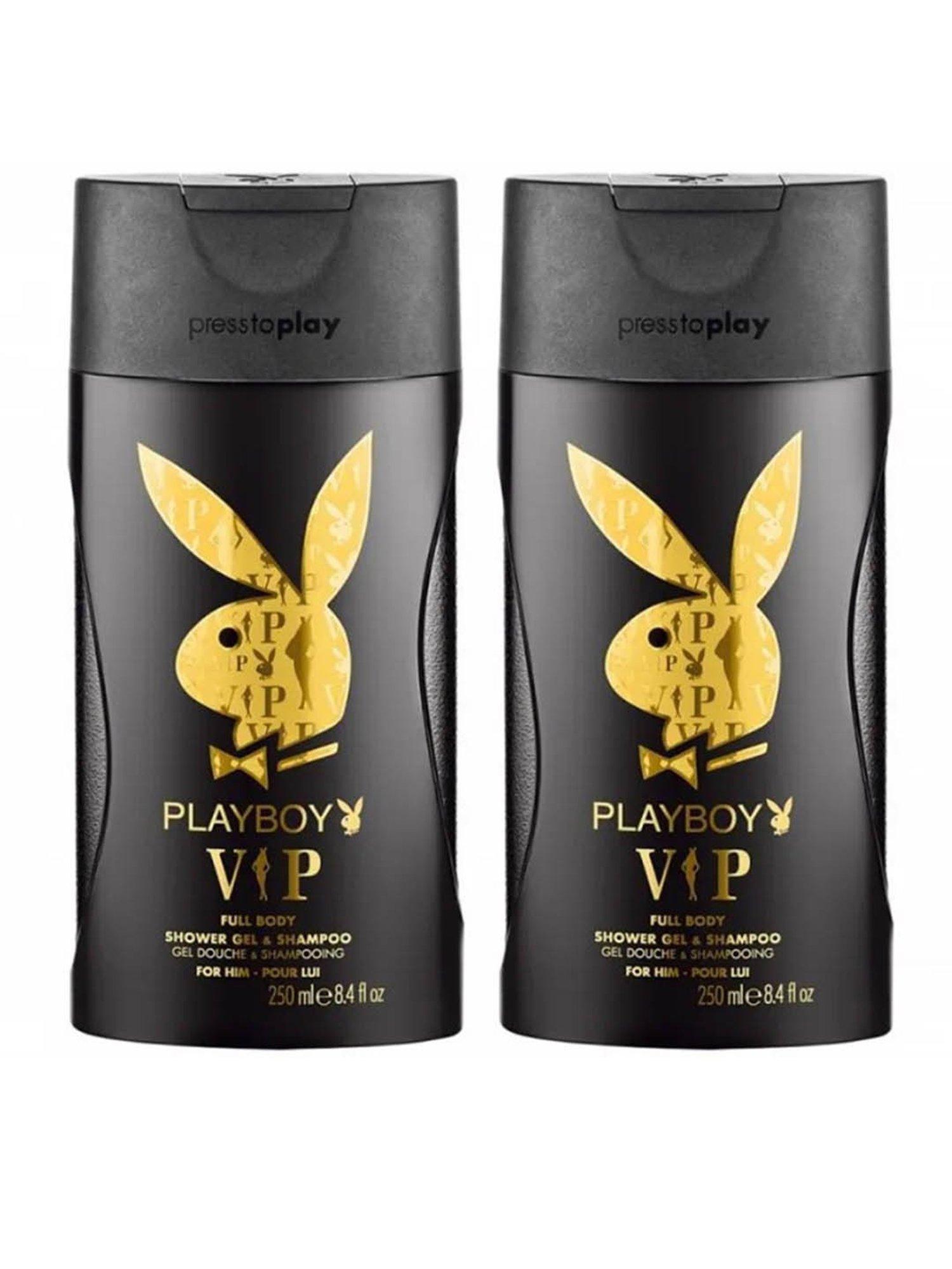Playboy VIP Shower Gel and Shampoo for Men - Pack of 2