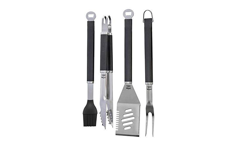 Yukon Glory Magnetic BBQ Grilling Tools Set, Extra Heavy Duty Stainless Steel with Powerful Embedded Magnets Allows Convenient Placement.