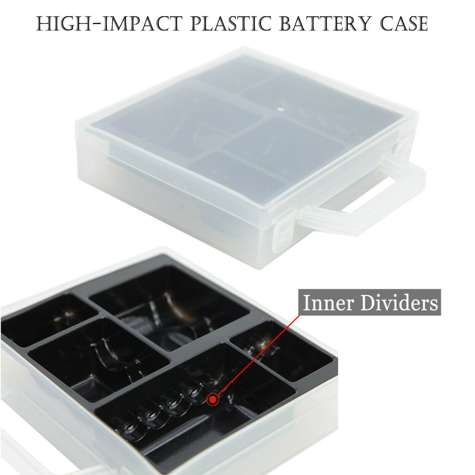 Battery Organizer Storage Case for AA AAA C D 9V Battery Container Holder Box